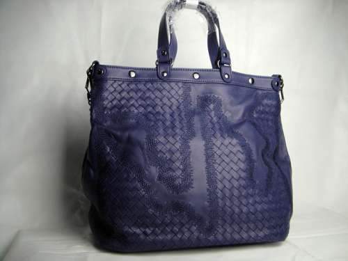 Bottega Veneta Lambskin Leather Bag 9642 dark blue